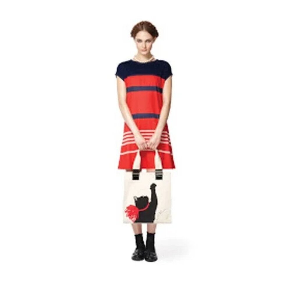 Jason Wu for Target Striped Colorblock T-Shirt Dress Nautical Red Navy Medium